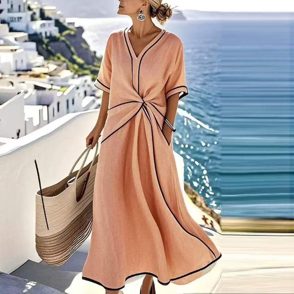 Athena Draped Midi Dress