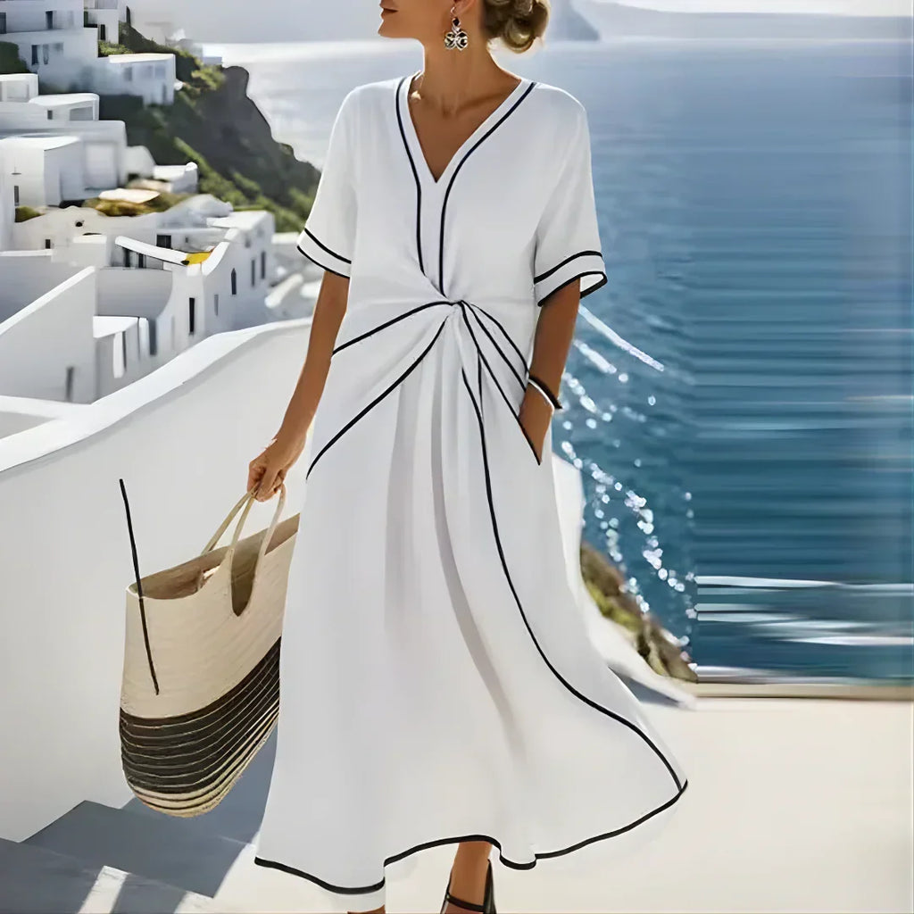 Athena Draped Midi Dress