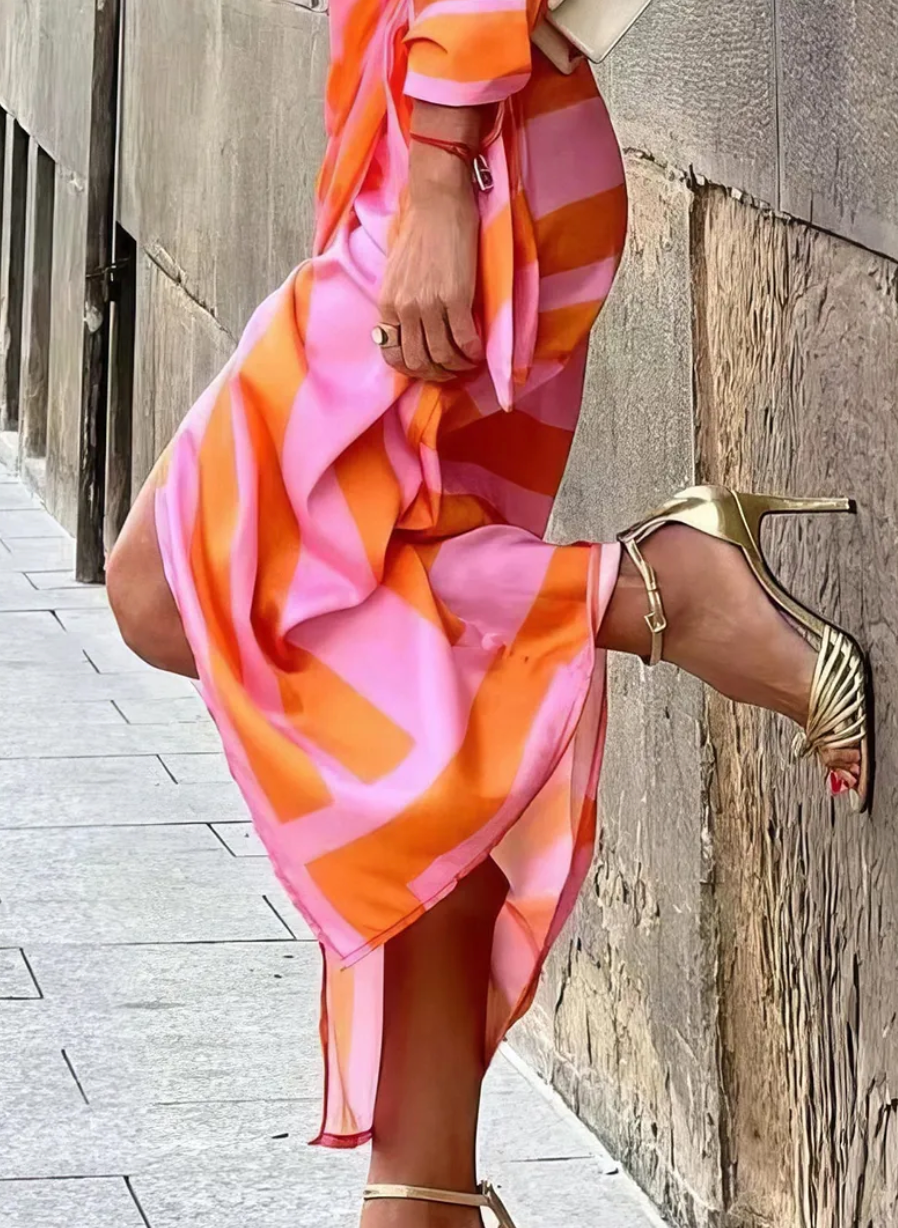 Elvina Printed Wrap Dress