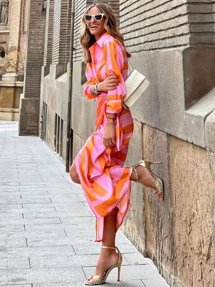 Elvina Printed Wrap Dress